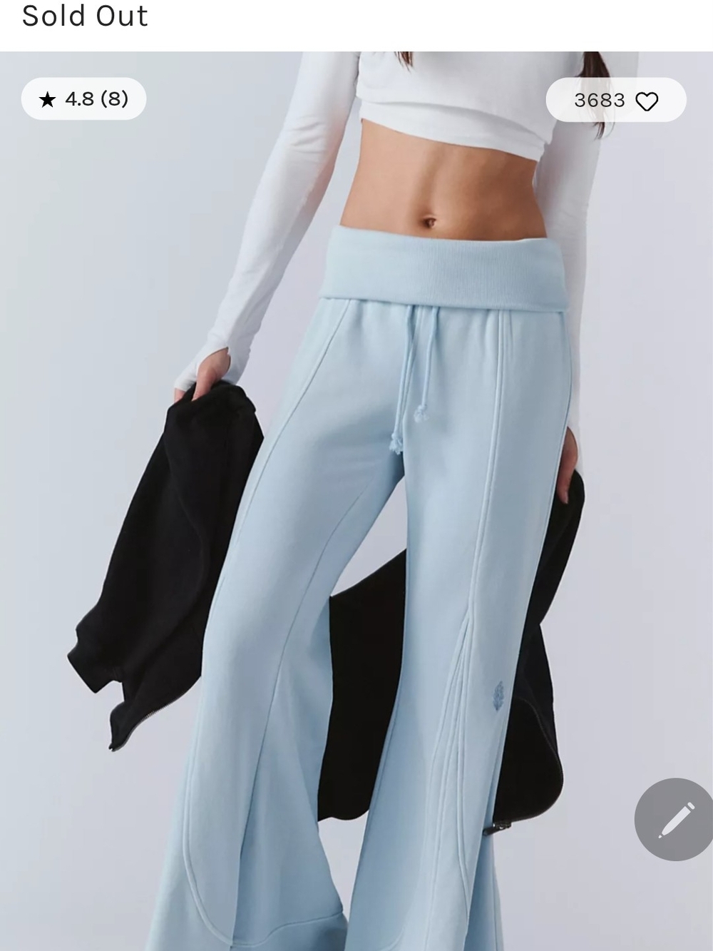 Free People Wunderlust Sweatpants with Fold-Over Waist